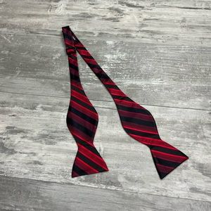 Hermoso Red &  Black Stripe Bowtie Bow Tie